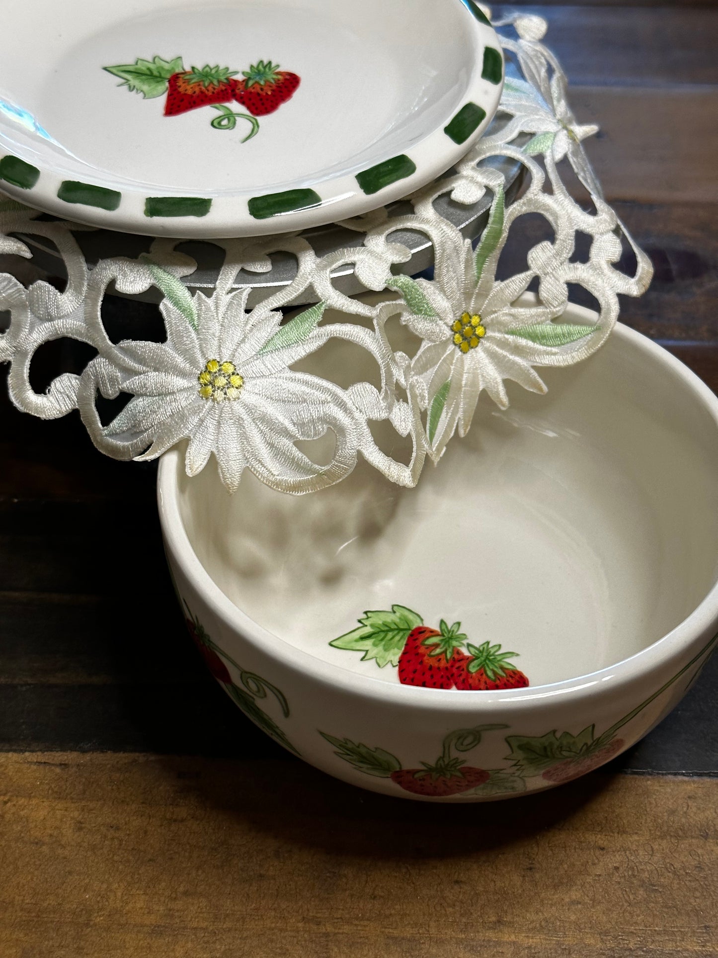 Strawberry Fields Bread Plate