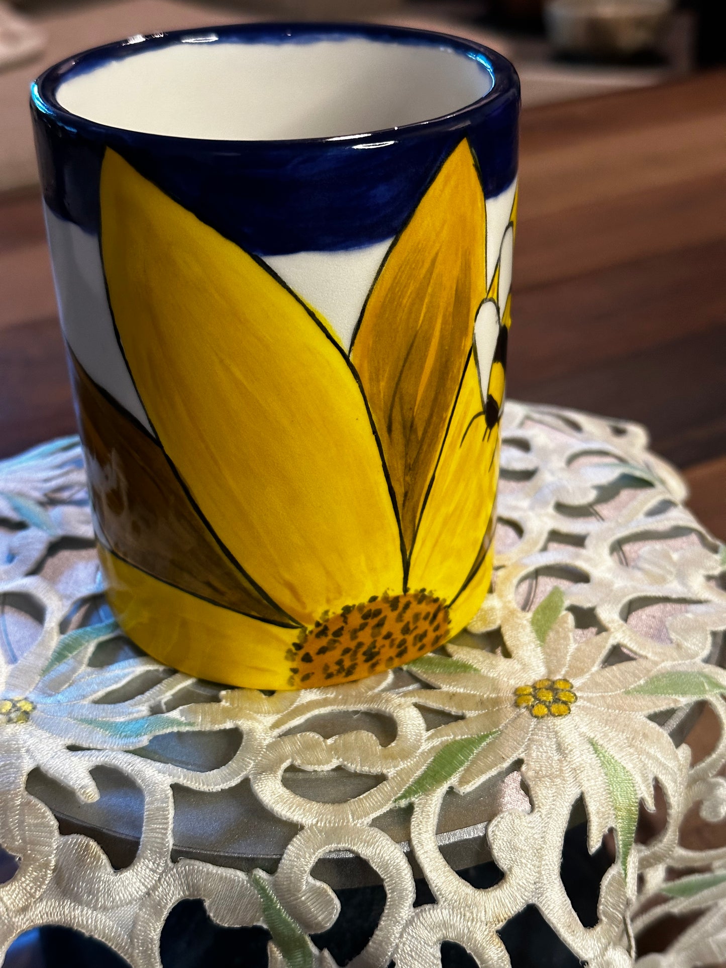 Sunflower Bee Jumbo Mug