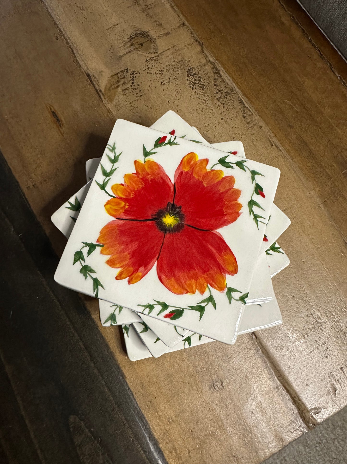 Wild Poppy Coasters (set of 6)