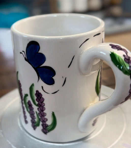 Lavender Butterfly Jumbo Mug