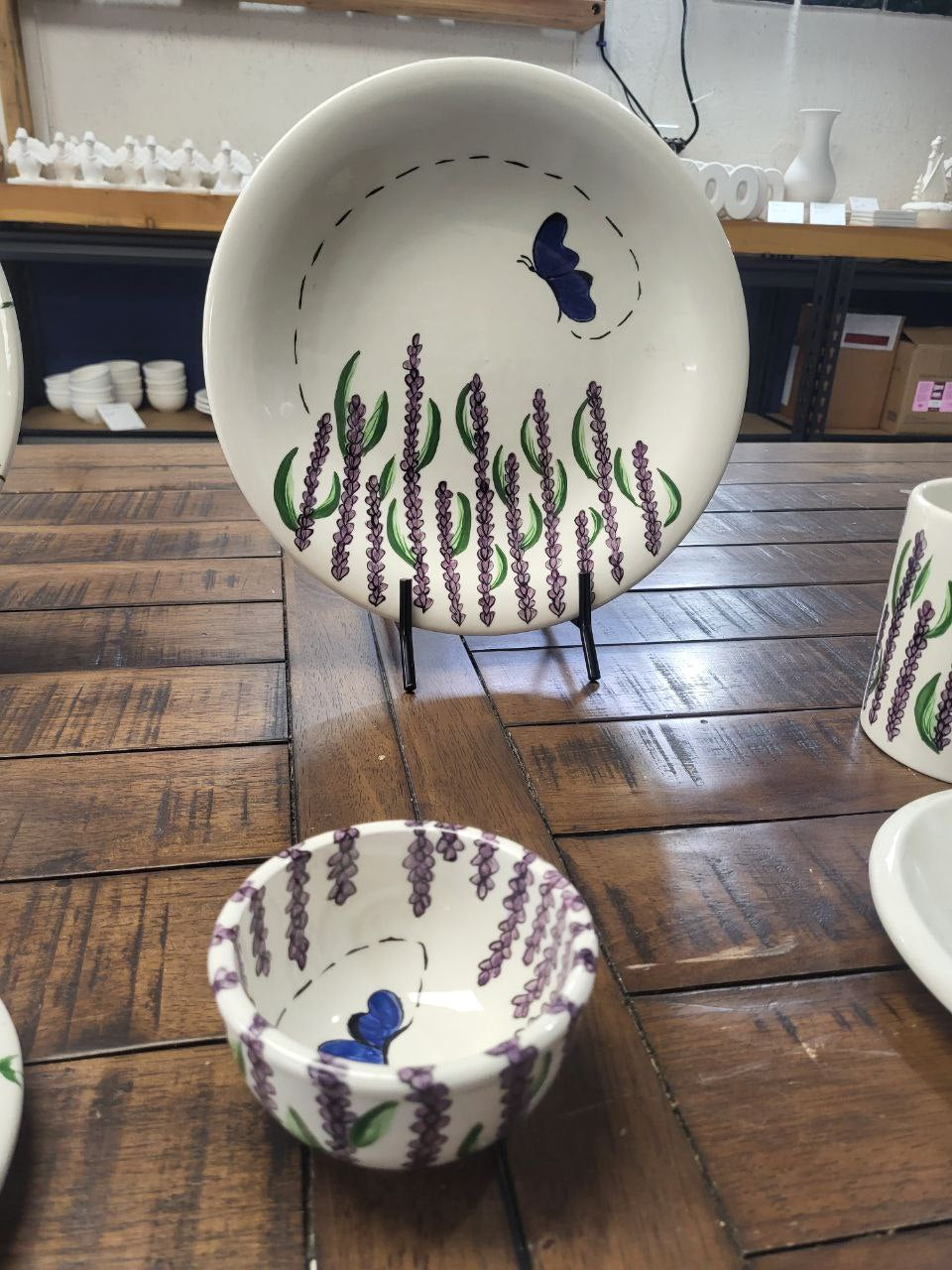 Lavender Butterfly Dinner Set