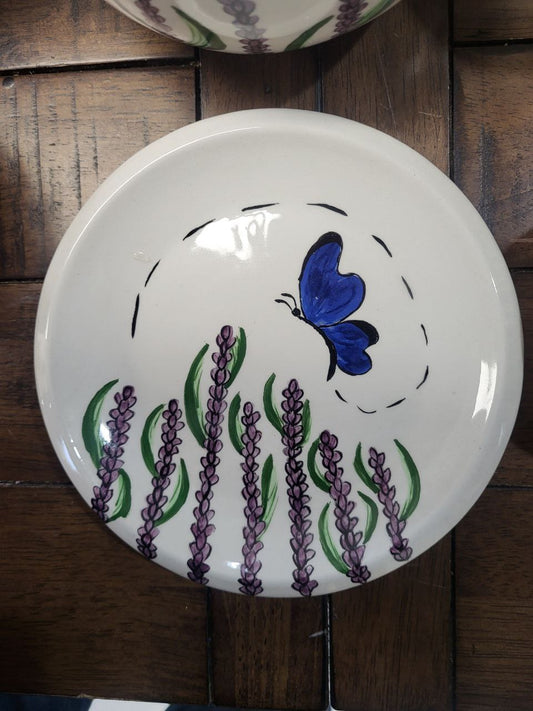 Lavender Butterfly Bread Plate