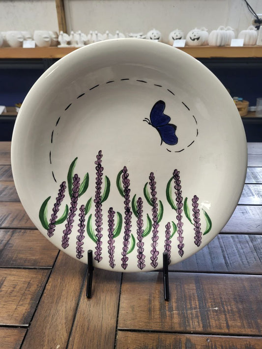 Lavender Butterfly Dinner Plate