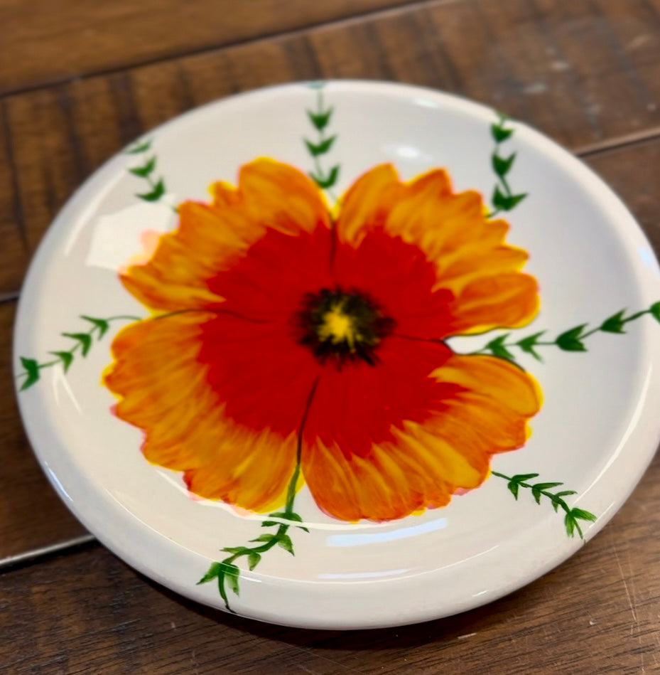 Wild Poppy Bread Plate